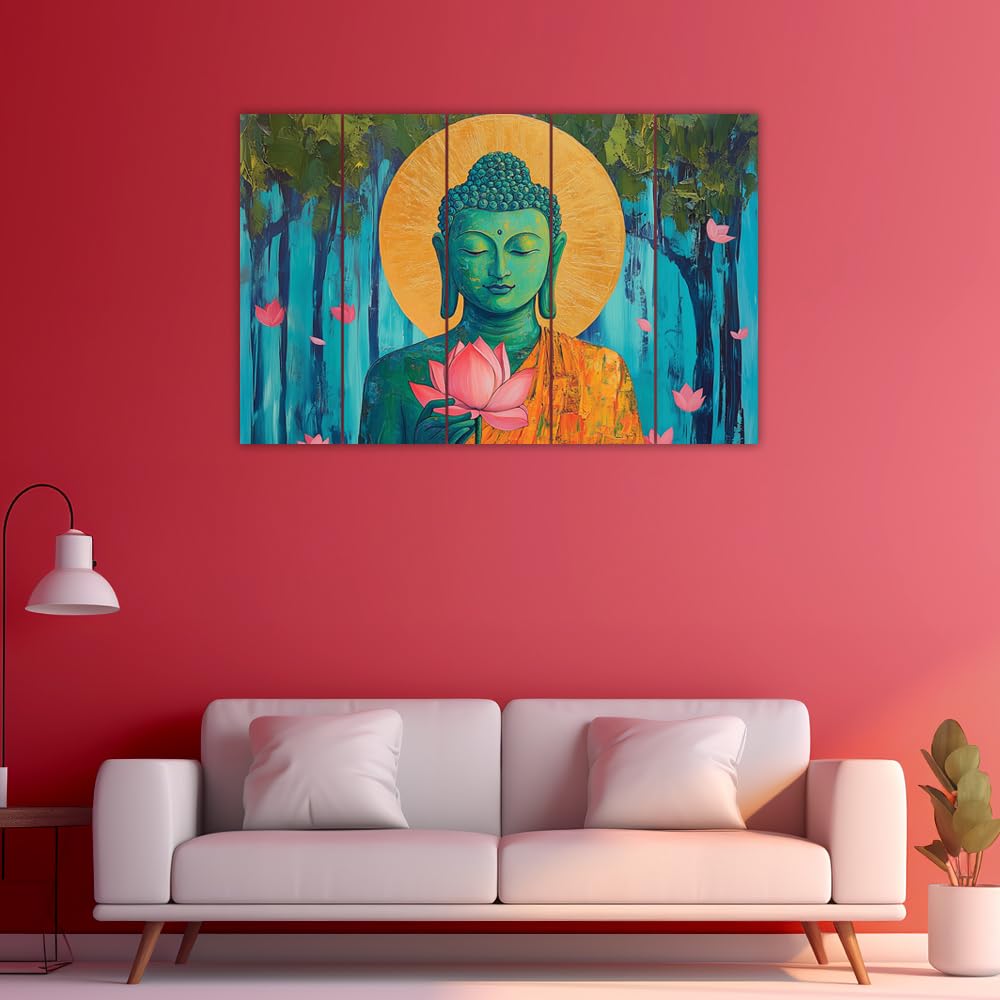 inep-b0dl2zm6lx-five-panel-floral-buddha-wall-art-framed-in-wood-for-vibrant-meditation-decor..jpg
